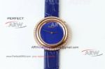 OB Factory High Quality Replica Piaget Possession Ladies Watches - Blue Dial Blue Leather Strap 